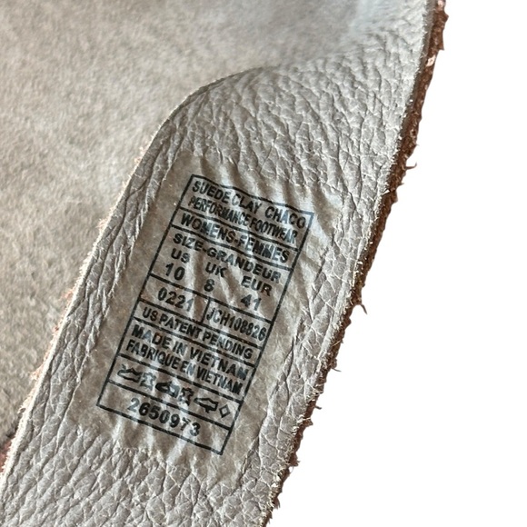 Chaco Wayfarer Leather Buckle Comfort Sandals in Suede Clay Women’s 10 $120 - Picture 5 of 7